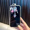 Sino de Vento Flor Cartoon Cordão de Celular Pingente Curto Pequeno Pingente com Contas Chaveiro Pequeno Presente Venda por Atacado