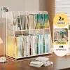 Soporte para Libros, Estante de Almacenamiento de Escritorio, Estante para Almacenamiento y Lectura de Libros en Escritorio de Estudiante de Dormitorio, Estante para Archivos de Oficina, Librería Sencilla