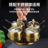 304 Aço Inoxidável Tempero Jar Combinação Set Estilo Coreano Comercial Caixa de Tempero Dourado Jarra de Tempero Pimenta Óleo Salt Jar