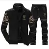 Traje Bordado de Moda Nacional Otoño e Invierno Ropa Casual Chaqueta de Traje para Adolescentes Hombres INS Ropa Exterior Escudo Traje de Dos Piezas para Hombres