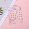 Pegatinas 3D Estéreo de Moño de Dibujos Animados de Niña con Piedras Preciosas Autoadhesivas para Niños, Pegatinas de Recompensa para Manualidades Infantiles y Jardín de Infancia