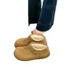 Zapatos Birkenstock Retro Little Potato para Mujer Nuevos Invierno 2026 Ropa Exterior Acolchado de Terciopelo Botas de Nieve Gruesas Zapatos Cálidos de Algodón