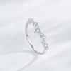 Venta caliente transfronteriza Anillo en forma de V de onda de plata esterlina S925 para mujer, moda combinable, apilable con anillo de moda fino personalizado