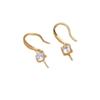Accesorios DIY Joyería de Perlas Plata 925 Gancho para Oreja de Princesa Soporte Vacío Aretes Semiterminados Soporte Vacío Aretes de Aguja Recta 5870