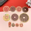 Colgante de Moneda Vintage de Aleación Espíritu de la Montaña con Hilo Rojo Trenzado DIY para la Suerte y la Riqueza