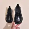 Zapatos para Niña Zapatos de Princesa de Cuero para Niños 2026 Primavera y Otoño Nuevos Mocasines Negros de Suela Blanda para Niña Zapatos Individuales Estilo Británico