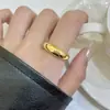 Anillo Básico Liso de Plata de Ley S925 para Mujer, Apertura Ajustable, Nicho de Alta Gama, Lujo Accesible, Elegante, Versátil al por Mayor