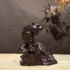 Ornamento de Tigre Esculpido em Jacarandá, Doze Signos do Zodíaco, Tigre Subindo a Montanha, Decoração para Sala de Estar, Escritório, Presente para Cerimônia de Inauguração, Artesanato