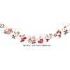 Bandeirola de Desenho Animado de Natal Bandeirola Decorações de Natal Banner de Papel Arranjo de Atmosfera Papai Noel Bandeirola Colorida Bandeirola Pendurada