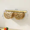 Caixa de Armazenamento de Cebolinha, Gengibre e Alho Cesta de Armazenamento de Cozinha Suporte de Parede para Pendurar Sem Furos Cesta Pequena para Pendurar Gengibre e Alho Artefato