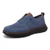 2025 Novos Sapatos Casuais Masculinos Leves de Cadarço Transfronteiriços Respiráveis em Fly-Knit Tamanho Grande Masculino Mocassins Masculinos