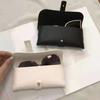Estuche de Cuero Tipo Botón para Gafas Estuche de PVC para Gafas de Sol Caja de Cuero para Gafas Bolsa Suave de Cuero Caja de Almacenamiento Bolsa de Embalaje para Gafas