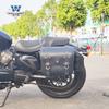 Carro esportivo Wolf adequado para pilotagem leve Han Xiaoxing GV300S bolsa lateral caixa lateral retrô bolsa lateral peças de modificação de viagem para motocicleta