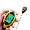 Detector profesional electrónico de análisis de suelo cuatro en uno medidor de suelo temperatura/humedad/pH/luz