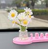 Flor de begonia placa de estacionamiento para número de coche 2025 nueva decoración sencilla para coche adornos temporales para teléfono móvil