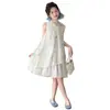 Vestido Chinês de Verão para Meninas Novo Modelo 2026 Vestido Hanfu Infantil para Crianças Maiores Roupa de Verão Novo Vestido Qipao Estilo Chinês