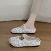 Sandalias de metal trenzado Boken con plataforma gruesa para mujer, que realzan la altura y estilizan, nuevas sandalias slip-on 2026 al por mayor
