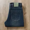 Outono e Inverno Indústria Pesada Azul Lavado Macio Moda Bonito Estação Europeia Stretch Jeans Reto Casual de Negócios Masculino