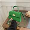Bolso de Mujer 2024 Nueva Moda Bolso Cuadrado Pequeño Bolso de Mano de PU Texturizado Nicho Simple Bolso de Hombro Bolso Bandolera