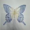 Venda quente gradiente cor asas de borboleta DIY artesanal laço solúvel em água borboleta organza borboleta bordado roupas Auxiliar