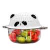 Cesto Escurridor de Cocina Cesto para Verduras Doble Capa Palangana para Lavar Verduras Cesto de Plástico para Lavar Arroz de Cocina Palangana de Plástico para Fruta Cesto Escurridor para Lavar Verduras Cesto de Almacenamiento