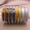 Acero Inoxidable 304 Alta Retención de Color Hilo Dorado Hilo Suave Alambre de Acero con Cuentas de Perla Pulsera Collar Hecho a Mano DIY Accesorios de Joyería