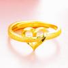 Anillo de Apertura Nuevo Amor Transfronterizo Moneda Europea Oro Arena Vietnamita Joyería Moda Femenina Joyería Vintage