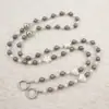 Bolso Cruzado de Perlas Irregulares Lanyard Largo Portátil para Teléfono Móvil Lanyard Sencillo de Perlas para Teléfono Móvil Cadena para Teléfono Móvil Cadena Cadena