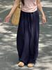 Pantalones Curvos de Lino para Mujer, Tallas Grandes, Pantalones Casuales de Cintura Alta, Caídos, Pierna Ancha, Moda de Verano, Versátiles, de Largo hasta el Suelo