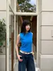 Colete Casual Feminino Yuyi 2026 Primavera/Verão Novo Corte Slim Cor Sólida Base para Mulheres A5551