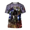 Camiseta Estampada Digitalmente 3D de la Película de Terror "Persiguiendo Almas Fantasmales" para Hombre y Mujer de Manga Corta 2024 Venta Caliente Transfronteriza