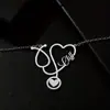 Collar con Colgante de Acero Inoxidable con Forma de Corazón Estilo Europeo y Americano Collar Personalizado Otoño e Invierno Colgante Simple Versátil Regalo de San Valentín Mayoreo