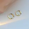 Pendientes de Círculo Irregular de Diseño de Nicho de Moda para Mujer, Pendientes de Botón Geométricos Lisos de Lujo Ligero, Accesorios Versátiles para Pendientes