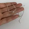 Colar Minimalista de Nó para Mulheres com Design Único, Corrente de Clavícula Simples Versátil Acessório Ins de Celebridade da Internet