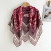 Nuevo Pañuelo Cuadrado Delgado Transpirable de Seda y Algodón para Primavera y Otoño 110*110 Elegante y Versátil Chal para Habitación con Aire Acondicionado Pañuelo Decorativo para Mujer