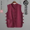 Chaleco de verano para hombre, chaleco casual, algodón y lino, hebilla vintage, talla grande, estilo chino, estilo nacional para hombre, venta al por mayor de fábrica