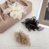 Grampo de Cabelo Flor de Chiffon Elegante Super Fada Feminino de Verão Ponda Clip para Parte de Trás da Cabeça Acessório de Cabeça Simples Clip de Primavera