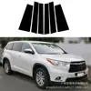 Adesivo Pilar Central Preto Brilhante para Acabamento de Janela da Porta Lateral Especializado Toyota Highlander Rumion 08-24