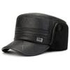 Gorro de Lana Cálido a Prueba de Viento con Protección para las Orejas para Personas Mayores, Sombrero Redondo de Ala Ancha para Hombre para Otoño e Invierno, A Prueba de Frío