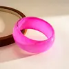 Pulsera Geométrica Redonda Iridiscente de Resina Europea y Americana, Pulsera de Nicho Dopamina Transfronteriza de Alta Gama, Joyería de Mano Simple de Moda para Mujeres
