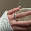 Plata de Ley S925 Estilo Coreano Diseño Nicho Sentido Textura Rota Sentido Anillo Retro Estilo Coreano Anillo Sencillo y a la Moda
