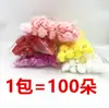 100 Piezas cabeza de flor de pe rosa 3.5cm flor de espuma accesorios de decoración de caja de dulces de boda flor de espuma de simulación flor artificial