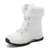 Botas de Nieve Gruesas de Invierno de Talla Grande Transfronterizas para Mujer, Botas Cálidas de Media Caña con Forro de Polar para Viajes al Aire Libre E18