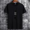 T-shirt masculina de manga curta de manga curta de algodão estampada T-shirt masculina da moda de meia manga de verão top de camisa inferior