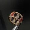 Anillo de Calabaza Kirin con Diamantes Completos Versión de Alta Gama Chapado en Oro Rosa de 18K Anillo de Banda Ancha Lujo Ligero Anillos de Pareja de Alta Gama Estilo Nicho Ins