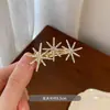 Grampo Lateral Flor e Estrela Cravejado com Diamantes de Luxo Leve Estilo Francês, Prendedor Bico de Pato Versátil Deslumbrante Exquisito, Acessório de Cabelo com Design de Nicho