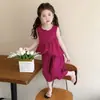 Conjunto de Verano para Niñas 2026 Nuevo Estilo Ropa de Verano Infantil Único y Hermoso Conjunto Casual de Dos Piezas para Niñas Pequeñas, Ligero