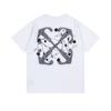 Camiseta de manga corta OW holgada de talla grande para amantes de las marcas de marea europeas y americanas de la generación del verano 2024