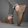 Zapatos de herramientas de talla grande transfronterizos, zapatos de hombre, zapatos de moda de otoño, nuevos zapatos de cuero con suela gruesa y aumento de altura, zapatos casuales de caña baja transpirables para hombre.