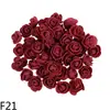 100 Piezas cabeza de flor de pe rosa 3.5cm flor de espuma accesorios de decoración de caja de dulces de boda flor de espuma de simulación flor artificial